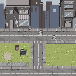 Pixel Art City Level Concept